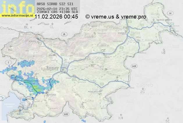 Radarska karta padavin