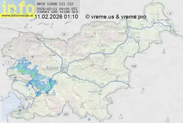 Radarska karta padavin