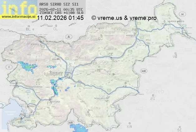 Radarska karta padavin