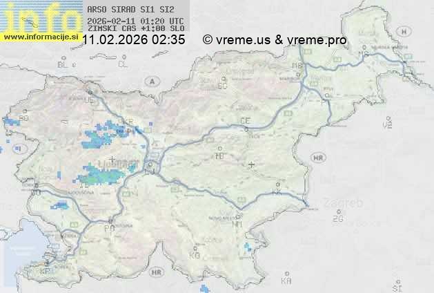Radarska karta padavin
