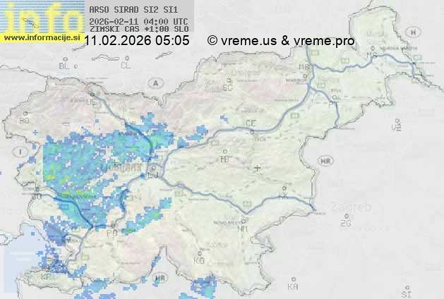 Radarska karta padavin