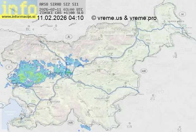Radarska karta padavin