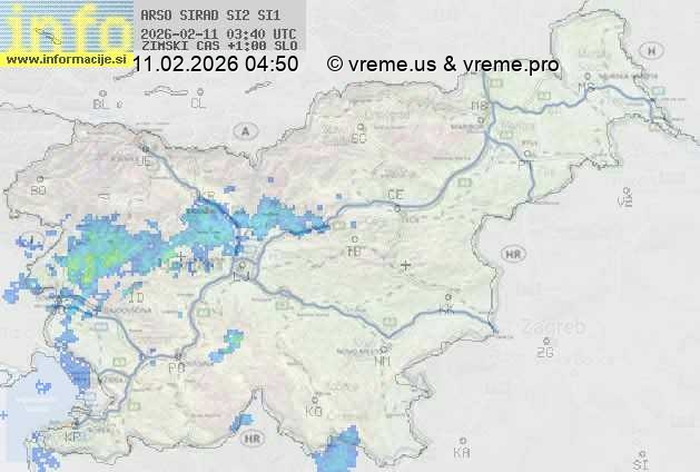 Radarska karta padavin