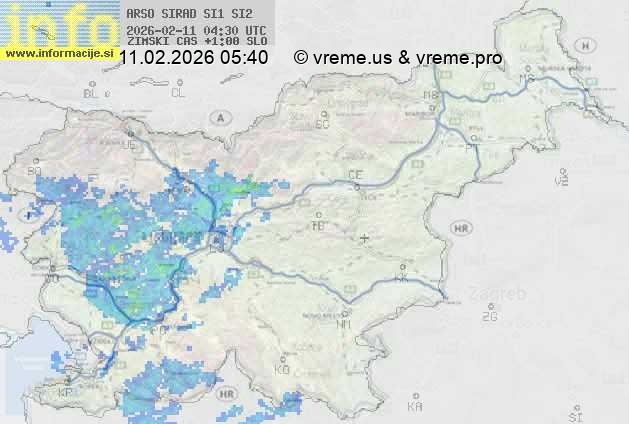 Radarska karta padavin