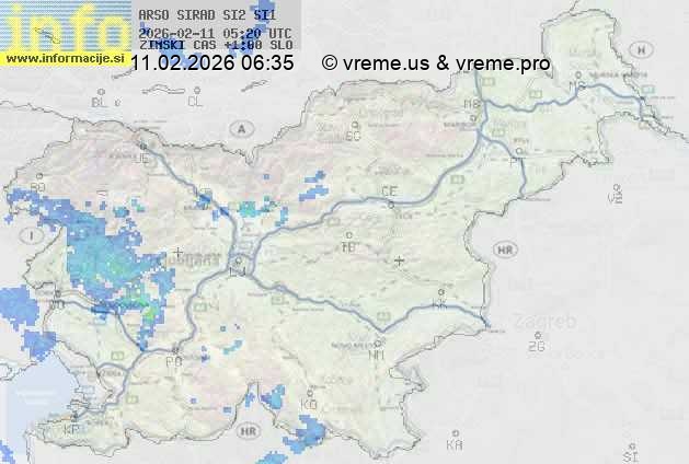 Radarska karta padavin