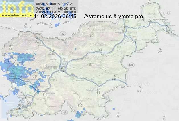 Radarska karta padavin