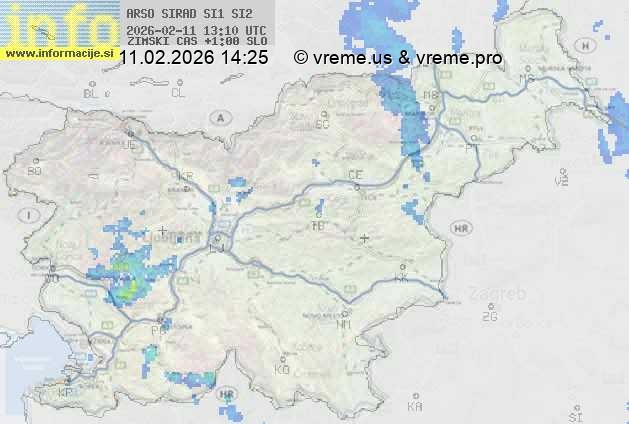 Radarska karta padavin