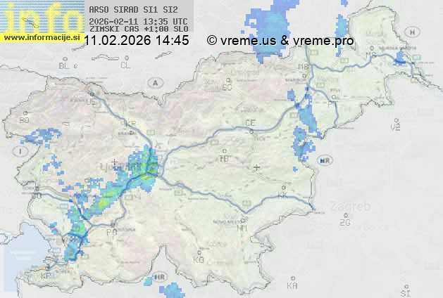 Radarska karta padavin