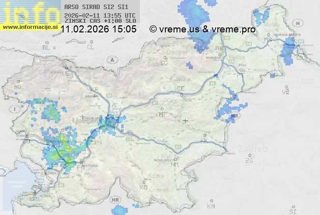 Radarska karta padavin