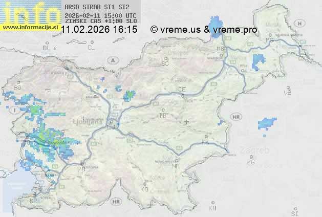 Radarska karta padavin