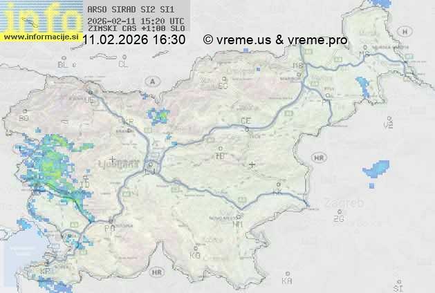 Radarska karta padavin