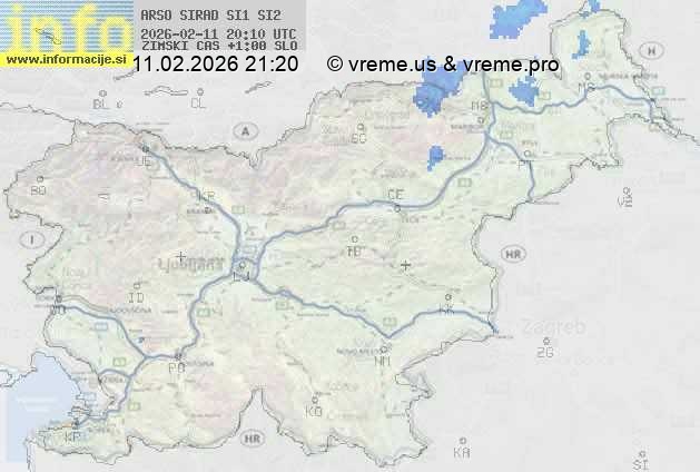 Radarska karta padavin