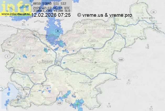 Radarska karta padavin