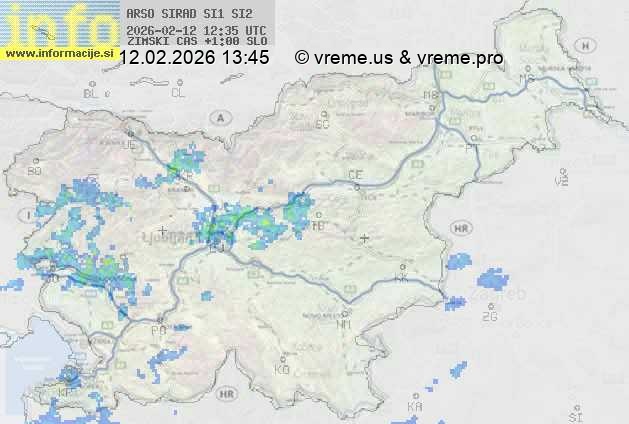 Radarska karta padavin