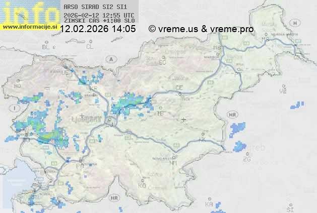 Radarska karta padavin