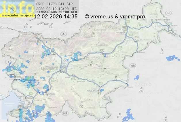 Radarska karta padavin