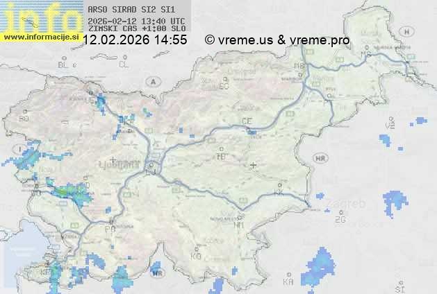Radarska karta padavin
