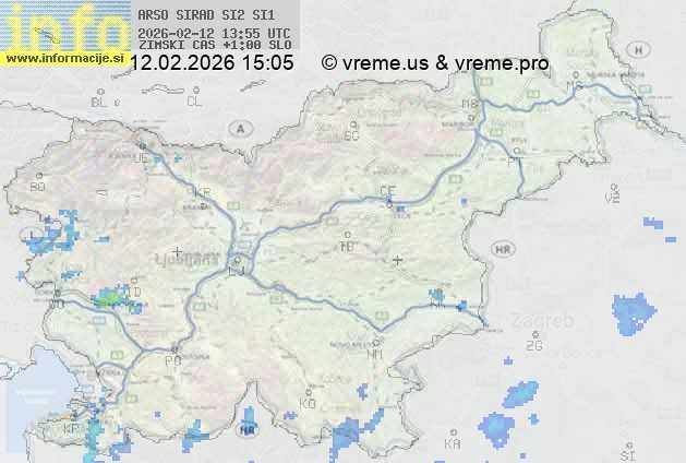 Radarska karta padavin