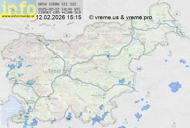 Radarska karta padavin