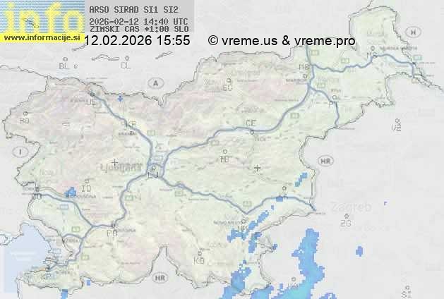 Radarska karta padavin