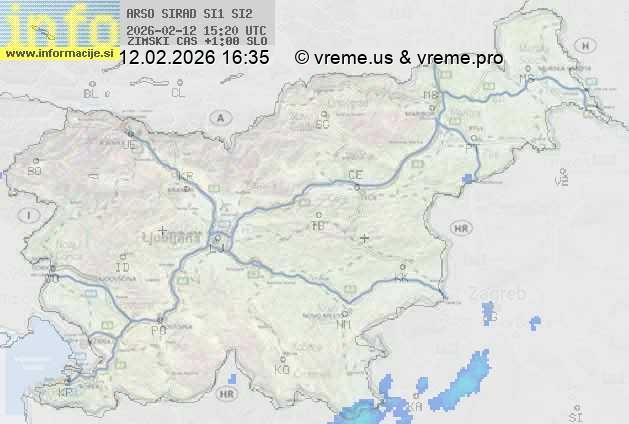 Radarska karta padavin