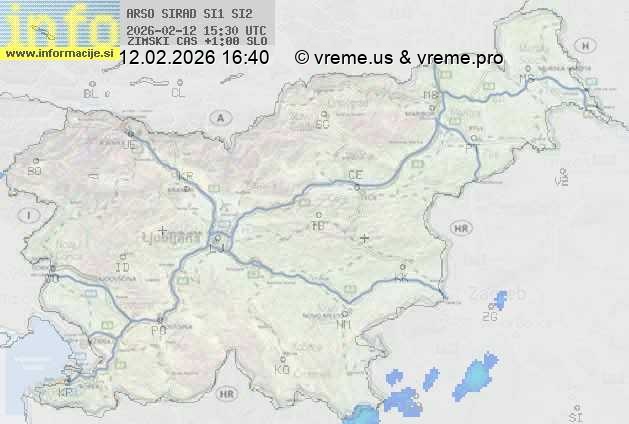 Radarska karta padavin