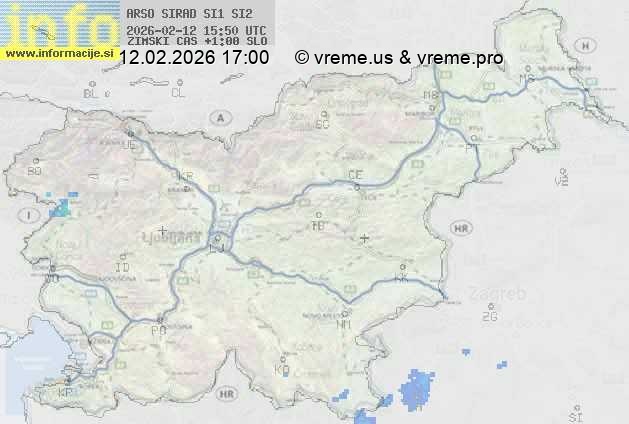 Radarska karta padavin