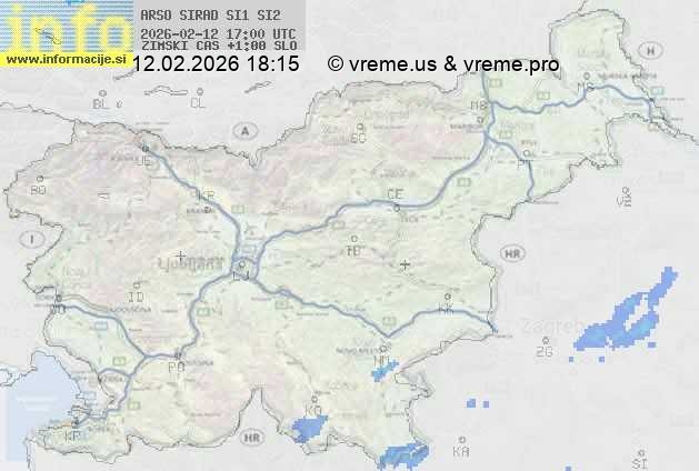 Radarska karta padavin