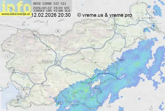 Radarska karta padavin