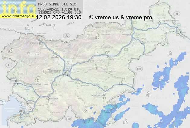 Radarska karta padavin