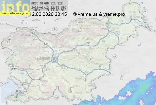 Radarska karta padavin