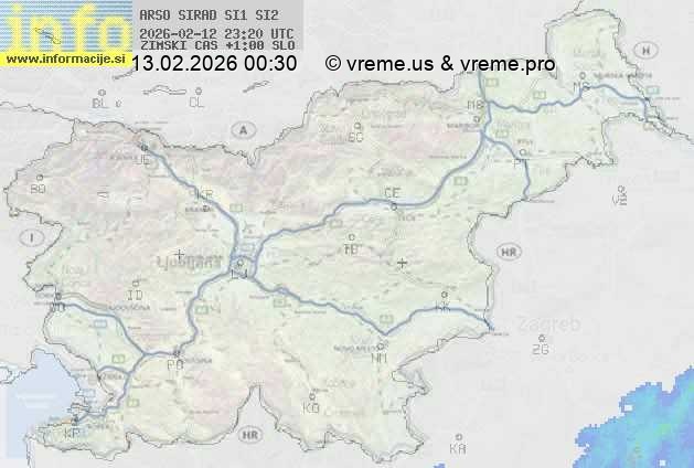 Radarska karta padavin