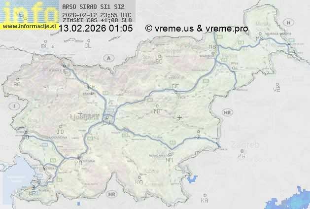 Radarska karta padavin