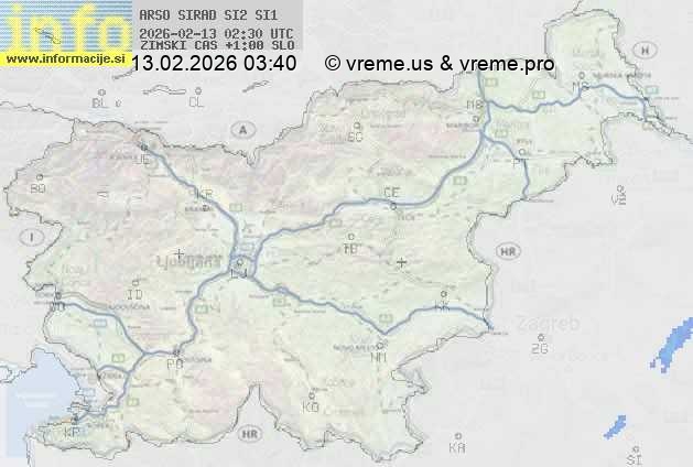 Radarska karta padavin