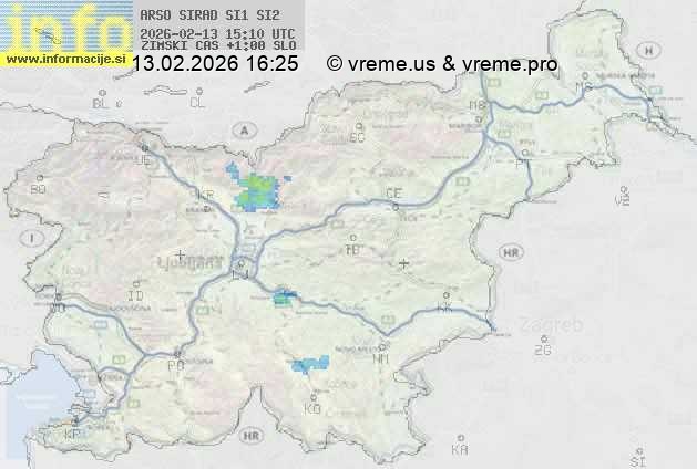 Radarska karta padavin
