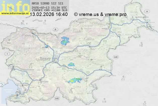 Radarska karta padavin