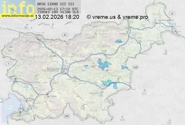 Radarska karta padavin