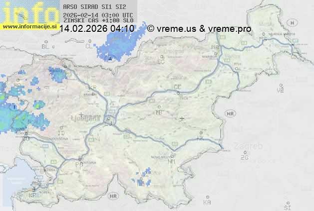 Radarska karta padavin