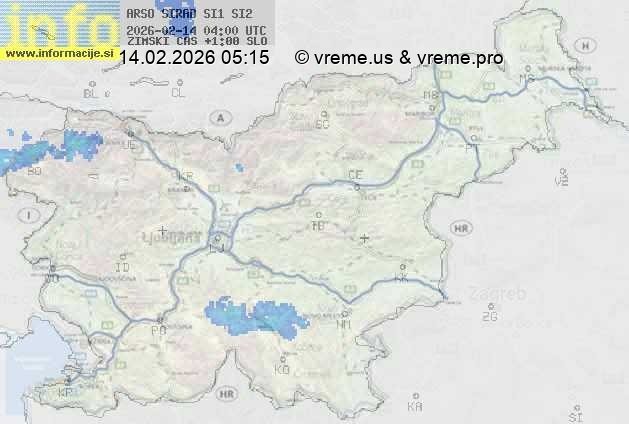 Radarska karta padavin