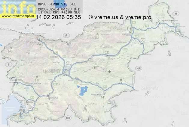 Radarska karta padavin