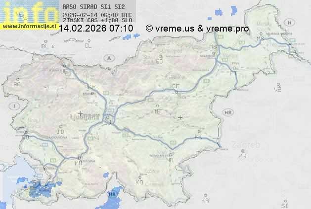 Radarska karta padavin