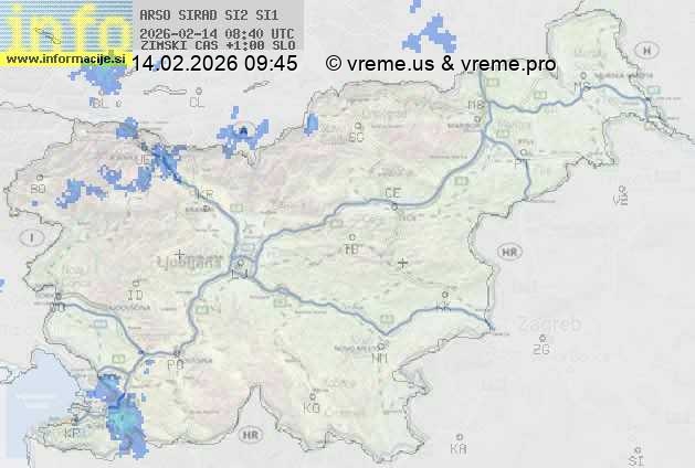 Radarska karta padavin