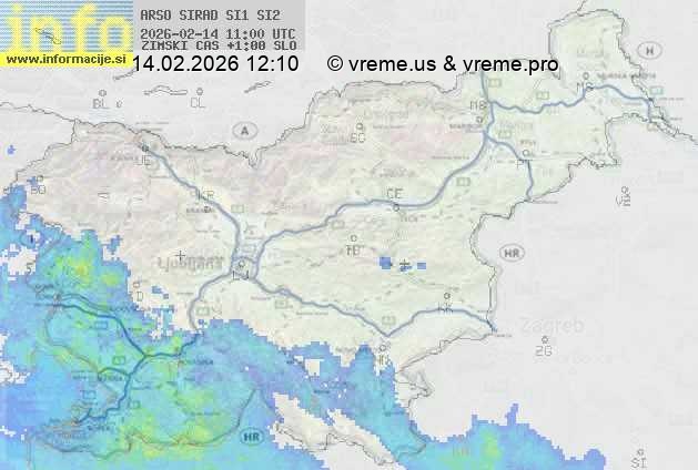 Radarska karta padavin