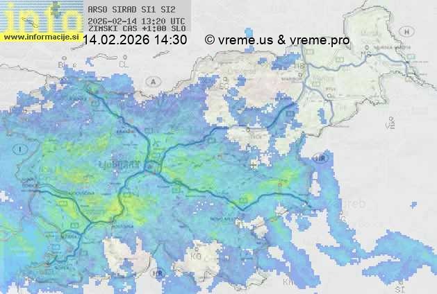 Radarska karta padavin