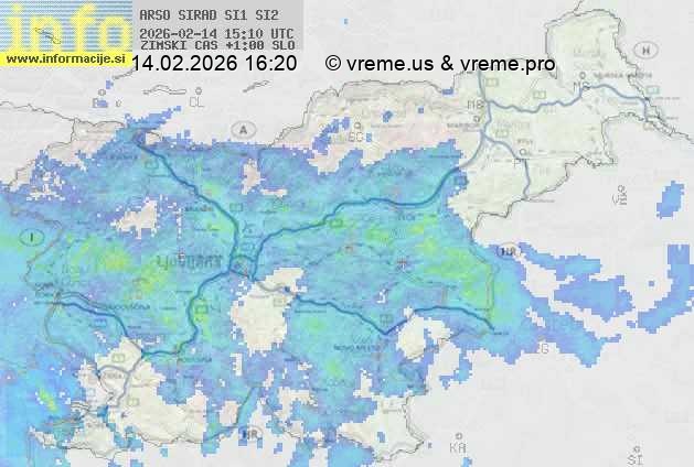 Radarska karta padavin