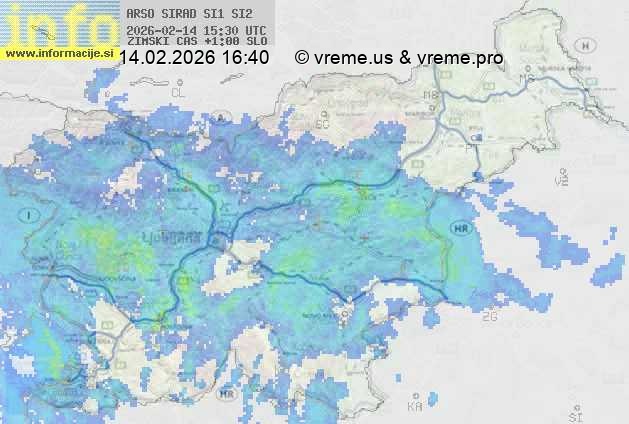 Radarska karta padavin