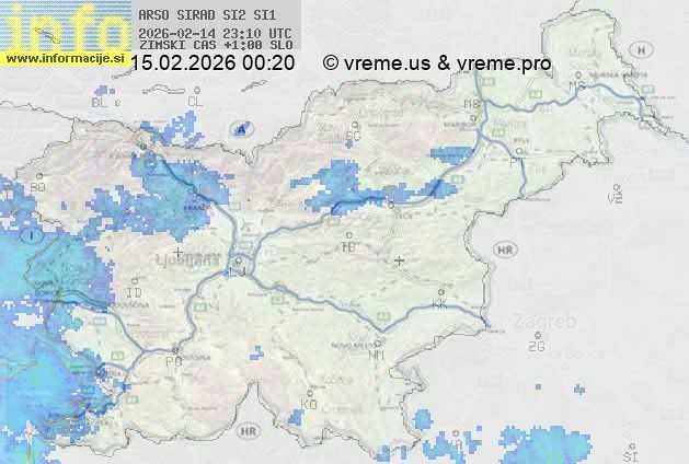 Radarska karta padavin