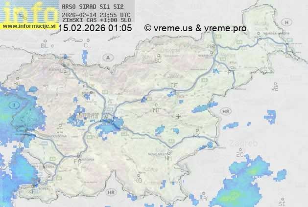 Radarska karta padavin