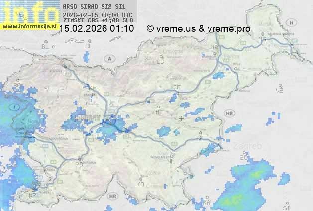 Radarska karta padavin