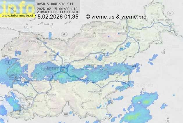 Radarska karta padavin